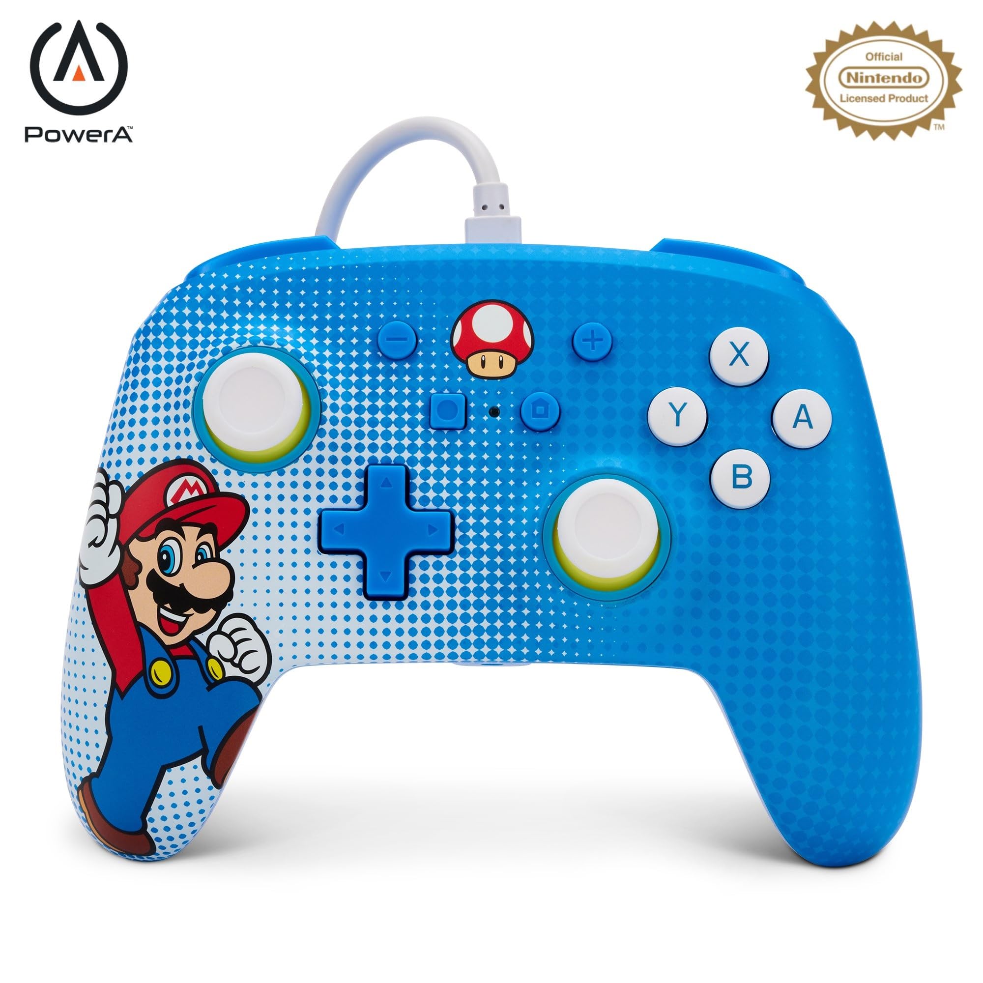 Mando Nintendo Switch Powera Con Cable Mejorado Mario Pop Art Mando Nintendo Switch Powera Con Cable Mejorado Mario Pop Art